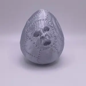 Necromonian Egg Figurine – 3D Printed Spooky Alien Egg Decor – Horror Fantasy Tabletop Display