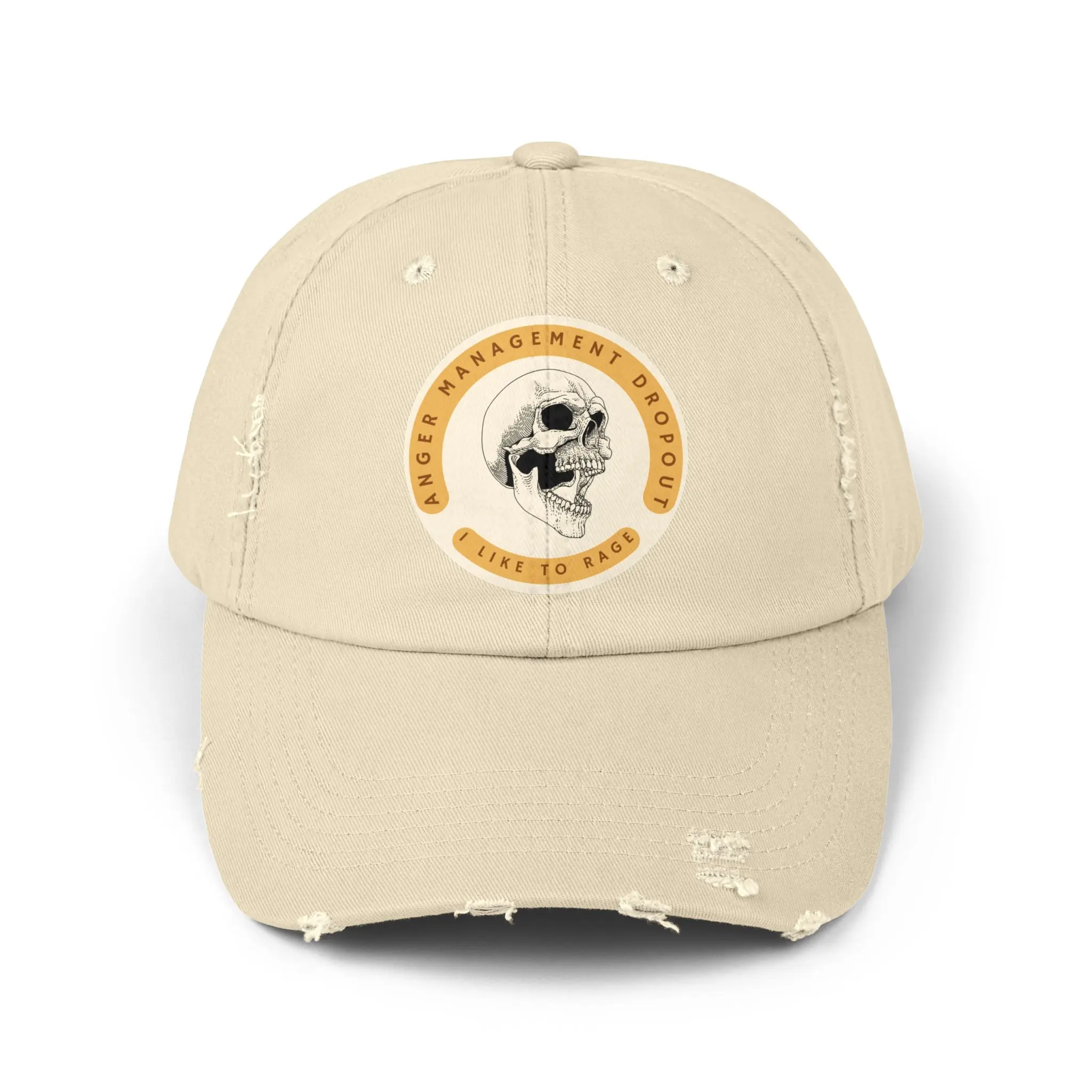 Cap, Dungeons and Dragons Barbarian Quote, Unisex Distressed Hat, Gamer Gift, DND Apparel, Dungeon Master, Be Born to Rage