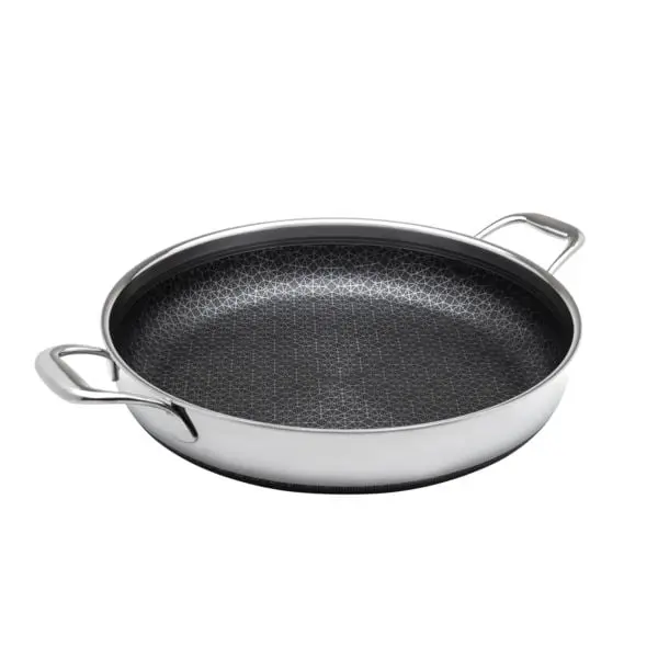 Livwell DC0945 DiamondClad 14' Hybrid Nonstick Oven-Safe Frying Pan - Metal Construction, Large Size, Suitable for Simmering, Compatible with All Cooktops