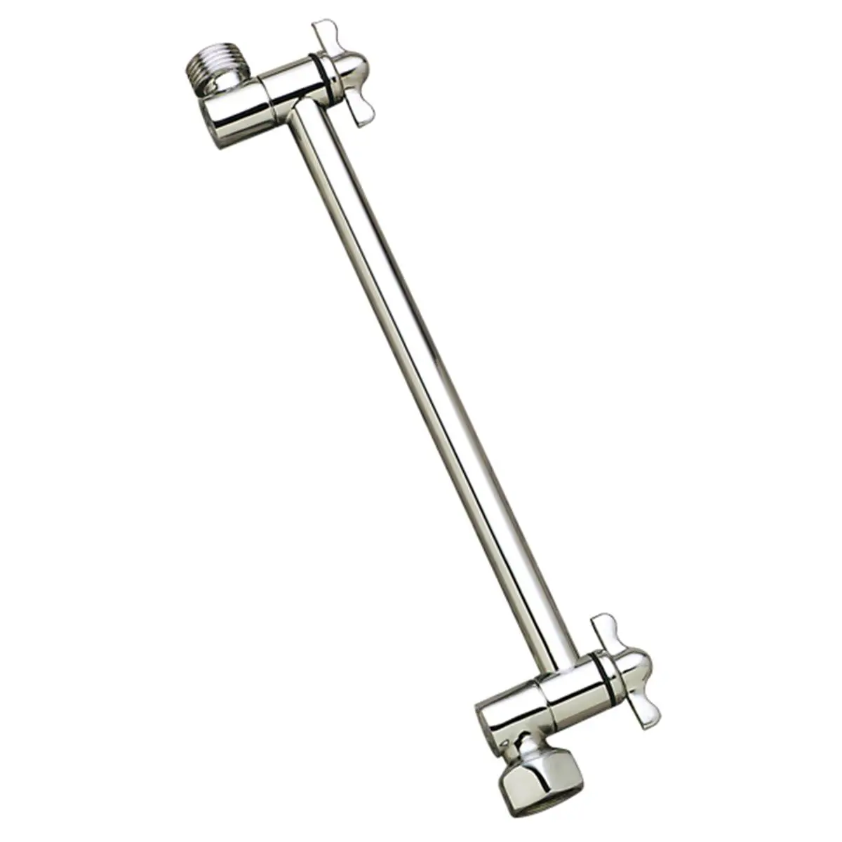 212 MAIN Chrome Plated Adjustable Brass Shower Arm (Model 7657750B) - 12 in Height-Adjustable Chrome Bathroom Fixture Accessory with Downpour Flow, Chrome Bathroom Fixture Accessories