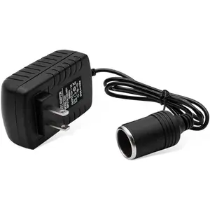 AC to DC Converter, 100-240V to 12V 2A 24W AC/DC Converter, Auto AC/DC Power Supply Adapter Transformer with Cigarette Lighter Socket for Inflator, Refrigerator and Other Car Devices