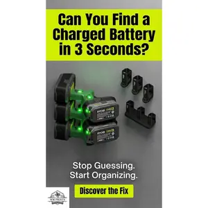 Ryobi 18v ONE+ battery wall mounts