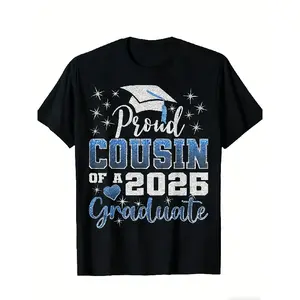 Super Proud Cousin of 2026 Graduate Awesome Family College T-Shirt - 100% Cotton T-shirt, Graduation Season Tee, Grad Tee, Graduation Gift for Men Women Family Friends