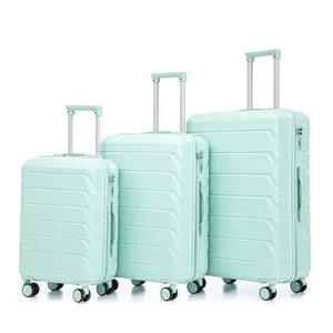 20/24/28 inch three piece ABS luggage compartment, TSA password lock, rotating silent universal wheels, sturdy and durable under pressure, three adjustable pull rods, large internal capacity with zipper compartment, suitable for business and family travel