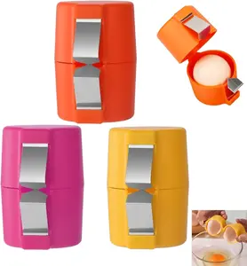 3 PCS Egg Shell Opener, 2025 New Egg Cracker Tool for Raw Eggs, Egg Shell Opener Topper Cutter, Multifunctional Eggs Breaker and Separator for Cooking