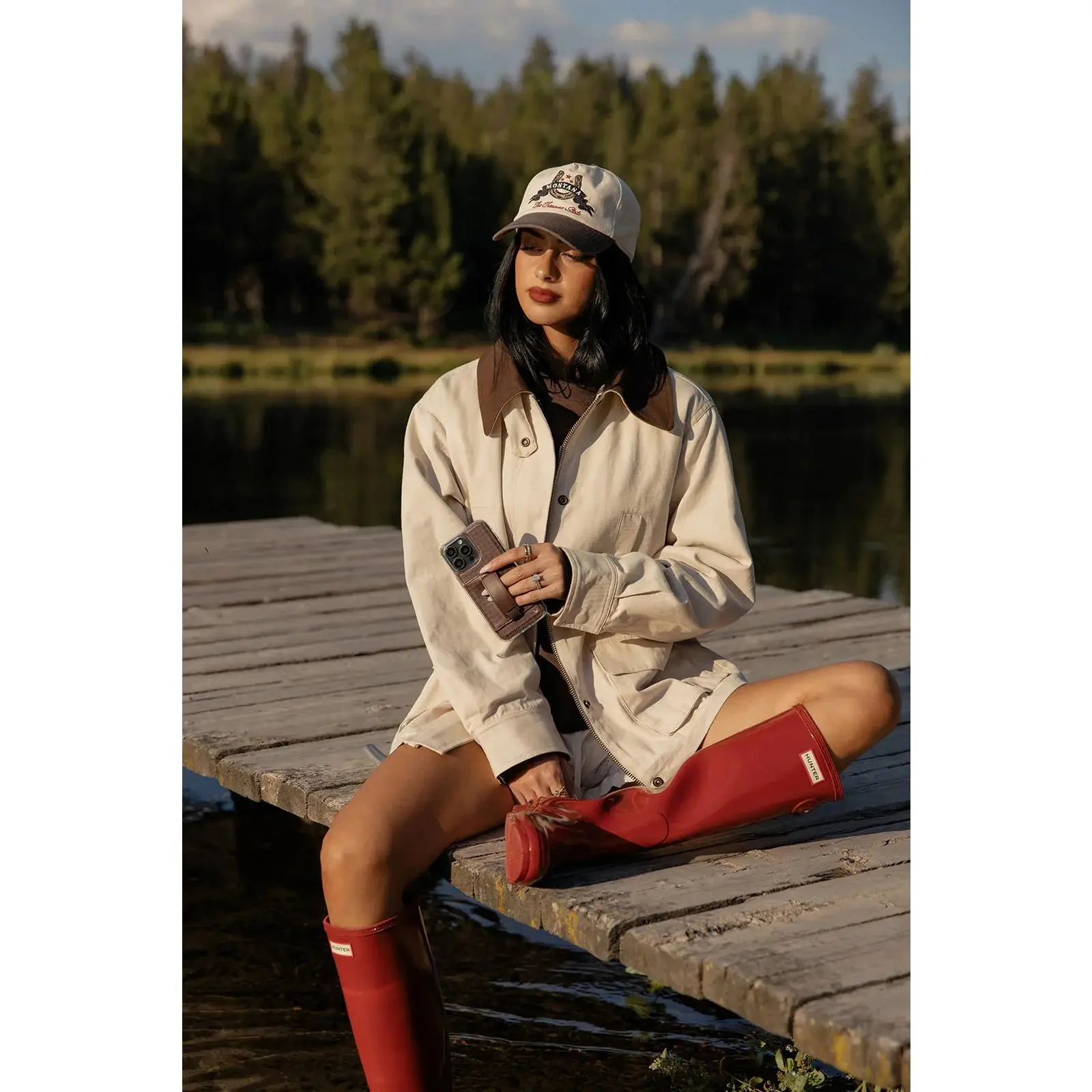 Walli Cases Cafe Gingham Phone Case with Wallet and Finger Strap Walli Cases Cafe Gingham Phone Case with Wallet and Finger Strap