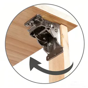 Adjustable Foldable Hinge Bracket Set, Silver Color Self-Locking Legs Support, Ideal for Table Bed Workbench Home Furniture