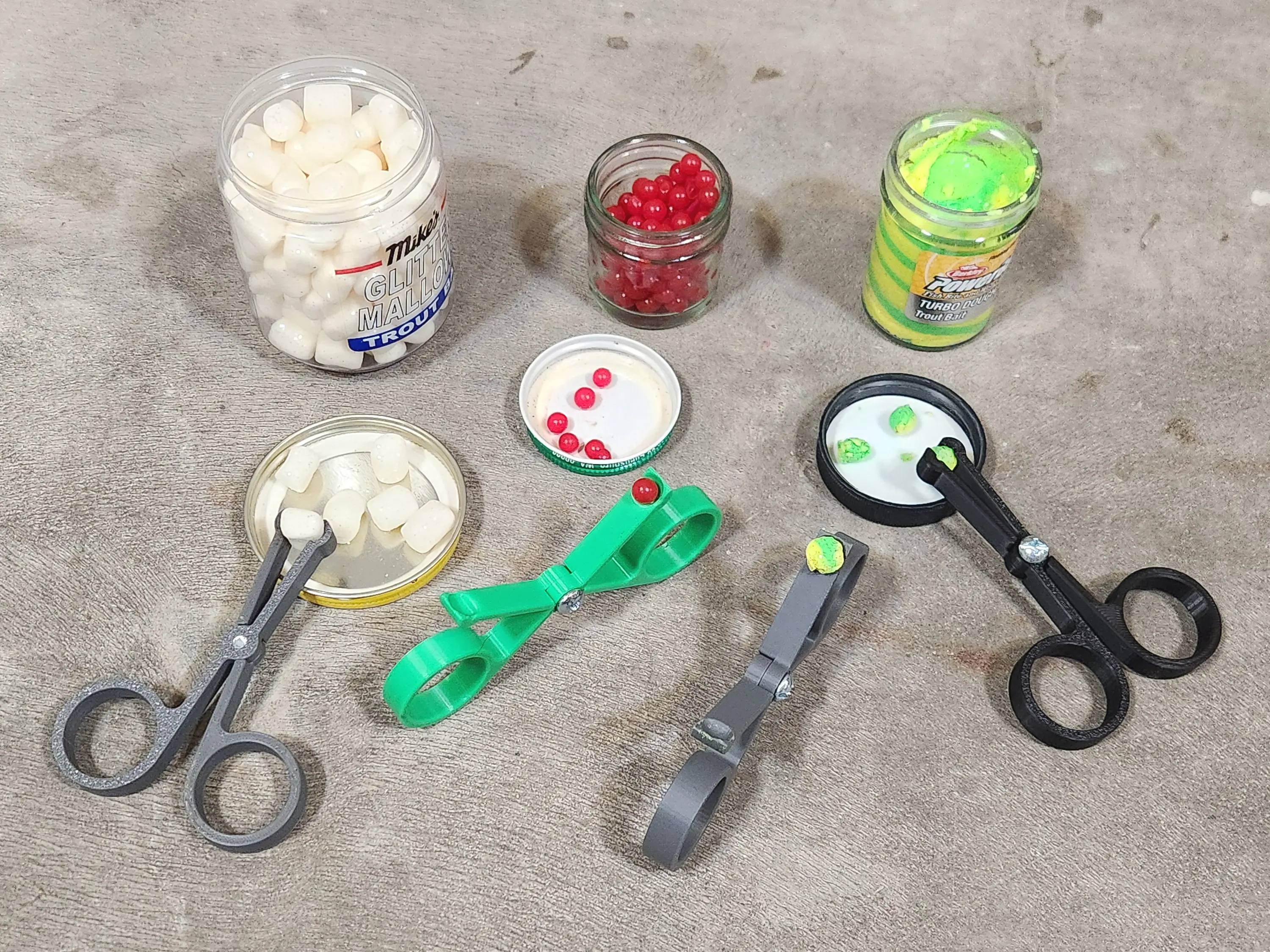 Fishing bait pliers, dough form, worm grabber, salmon egg holder, clean hands