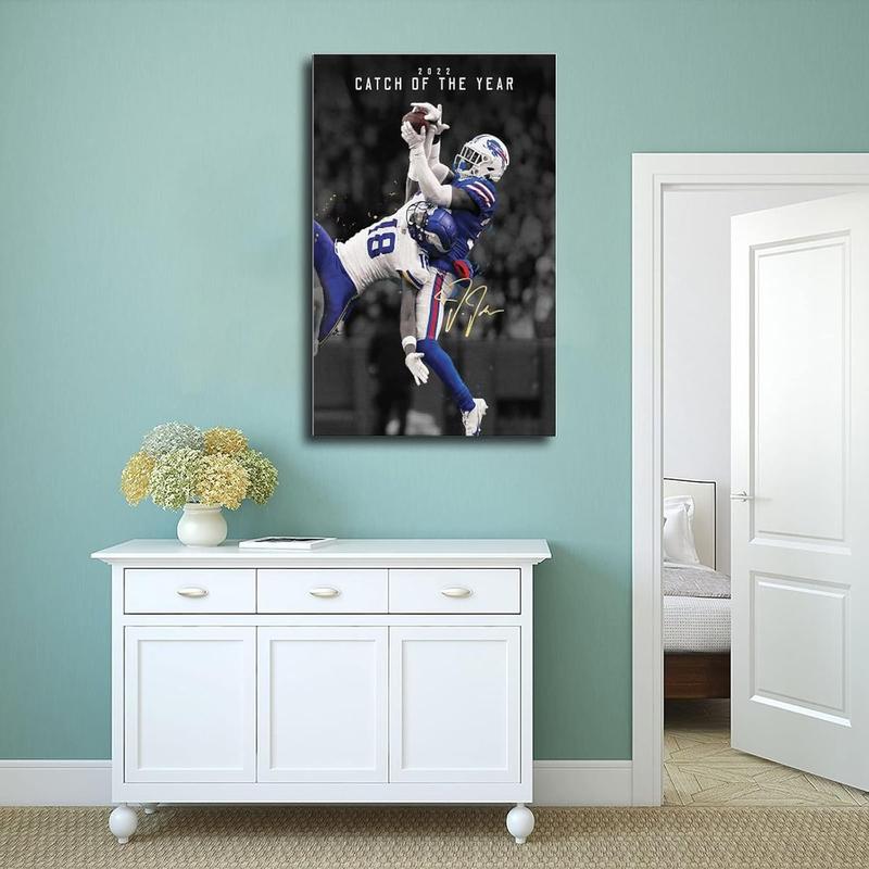 Sports Star Poster Justin Jefferson  Poster Wall Art Prep Room Decor Paintings for Living Room Bedroom Decoration Unframe(Unframe)