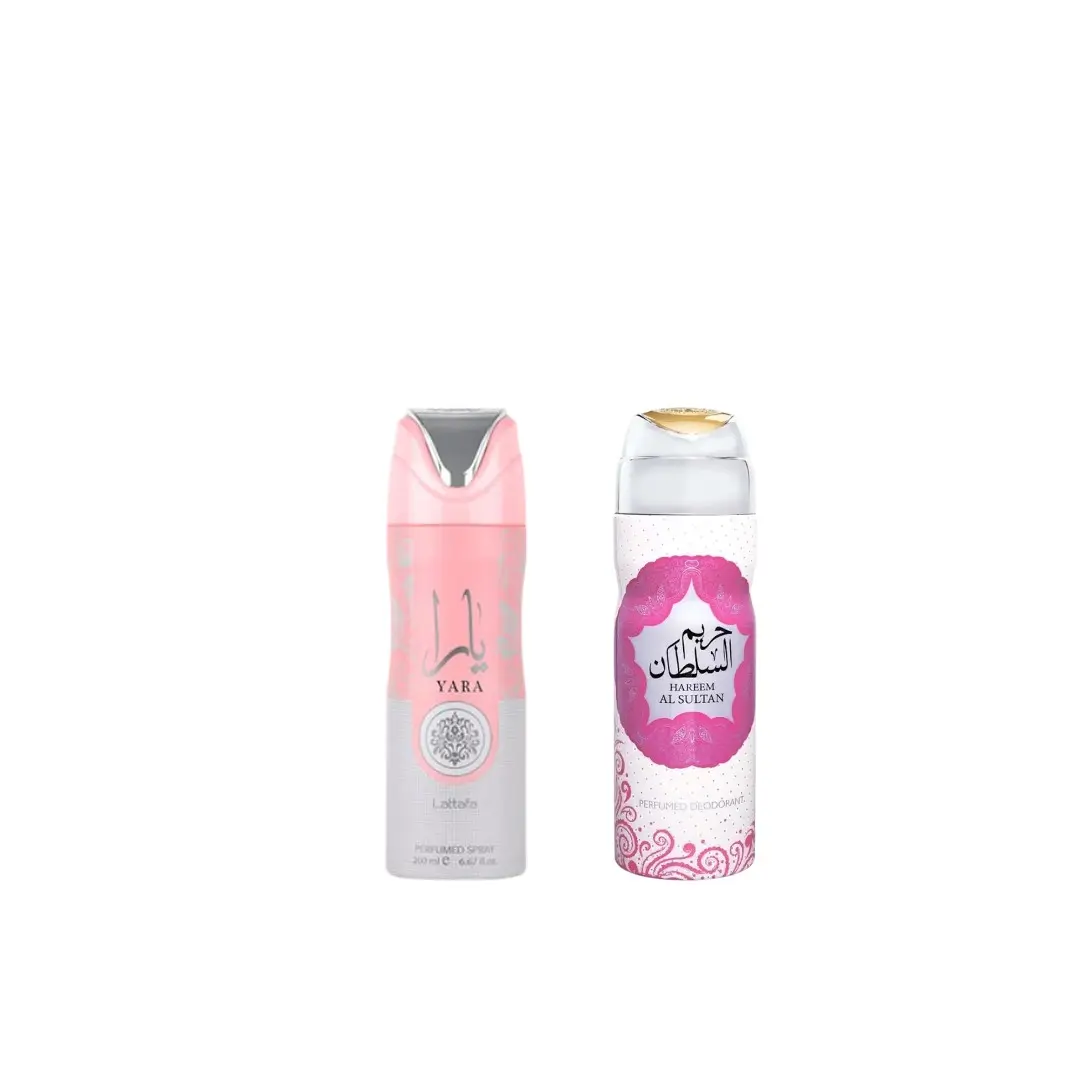 Lattafa Bundle | Yara + Hareem Al Sultan | Unisex Fragrance | 200ML | Body Spray | Floral & Citrus Floral Scents