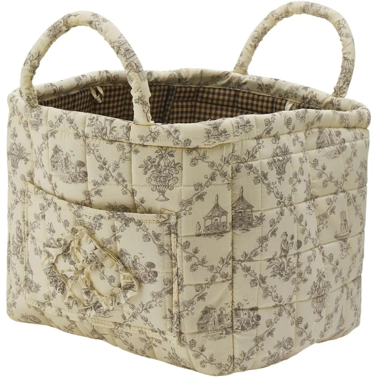 Fabric Storage Basket, Clothes Storage Basket, Large Capacity Laundry Basket, Portable Laundry Basket, 12.2'' x 10.23'' x 10.23'' Collapsible Laundry Hamper with Easy Carry Handles