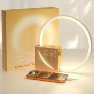 Sunrise  Clock Sound Machine Nightlight, Gradual Wake Up Light, Digital Dimmable Clock, 10 White Noise Sleep Sounds, Snooze, Dual Clocks for Heavy Sleeper Adult, Decor Gifts for Women