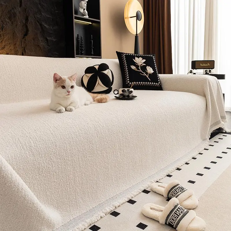Solid Color Sofa Cover, Washable, Dustproof Sofa Slipcover, 1 Count Non-slip, Soft Comfortable Sofa Protector for Home Living Room Bedroom Hotel Dormitory, Sofa Couch Slipcover, Sofa Couch Covers