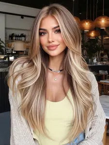 24 Inch High-Temperature Resistant Synthetic Fiber Long Water Wave Curly Wig, Natural Look, Comfortable and Smooth, Fashionable for Any Occasion