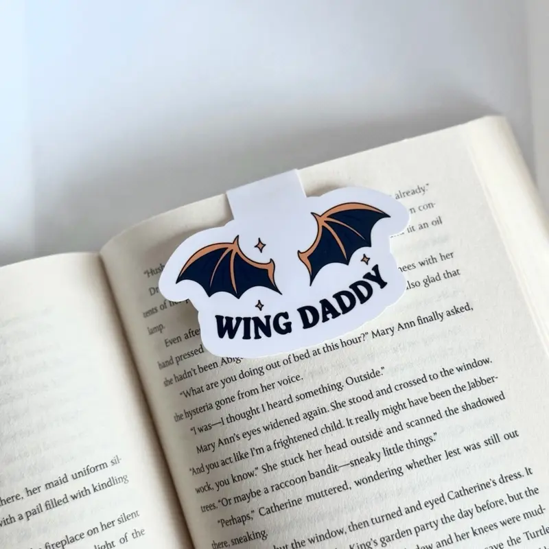 Wing Daddy Magnetic Bookmark, Fantasy Reader Gift, Bat boys, Fantasy, Bookish Gifts