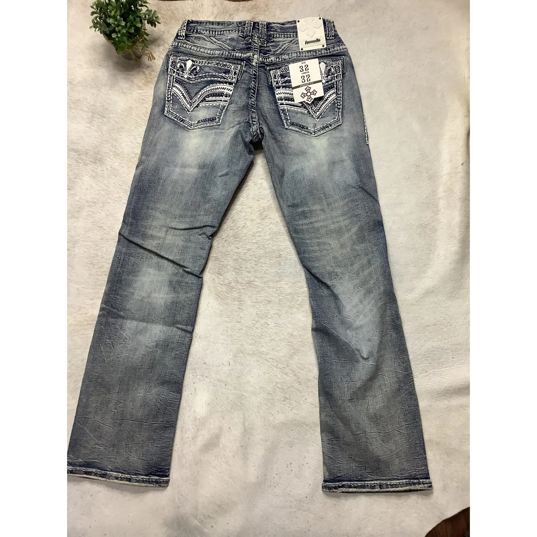 Rory Men's Light Wash Straight leg  Jeans