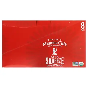 Mamma Chia Organic Chia Squeeze, Vitality Snack, Cherry Love, 8 Squeezes, 3.5 oz (99 g) Each
