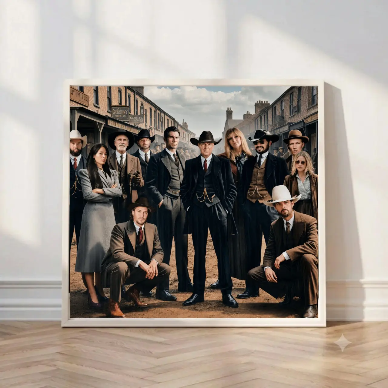 [NO FRAME] Yellowstone Inspired Poster, Western Ranch Family Wall Art, Cowboy Drama Print, Vintage Frontier Style Home Decor