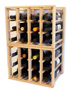 24 Bottle Modular Stackable Wine Rack (Stack As Many Sets Together)