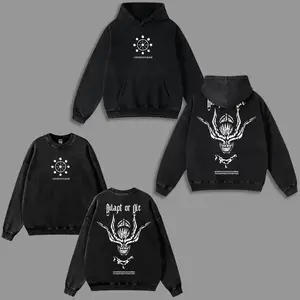 Mahoraga Washed Oversized T-Shirt, Sweatshirt, Hoodie– Jujutsu Kaisen Anime Graphic Gym Pump Cover Tee, Vintage Washed Cotton Streetwear