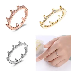 Magic Crown Ladies Ring - Exquisite Zircon Jewelry  Elegant & Versatile  Family Style Gift