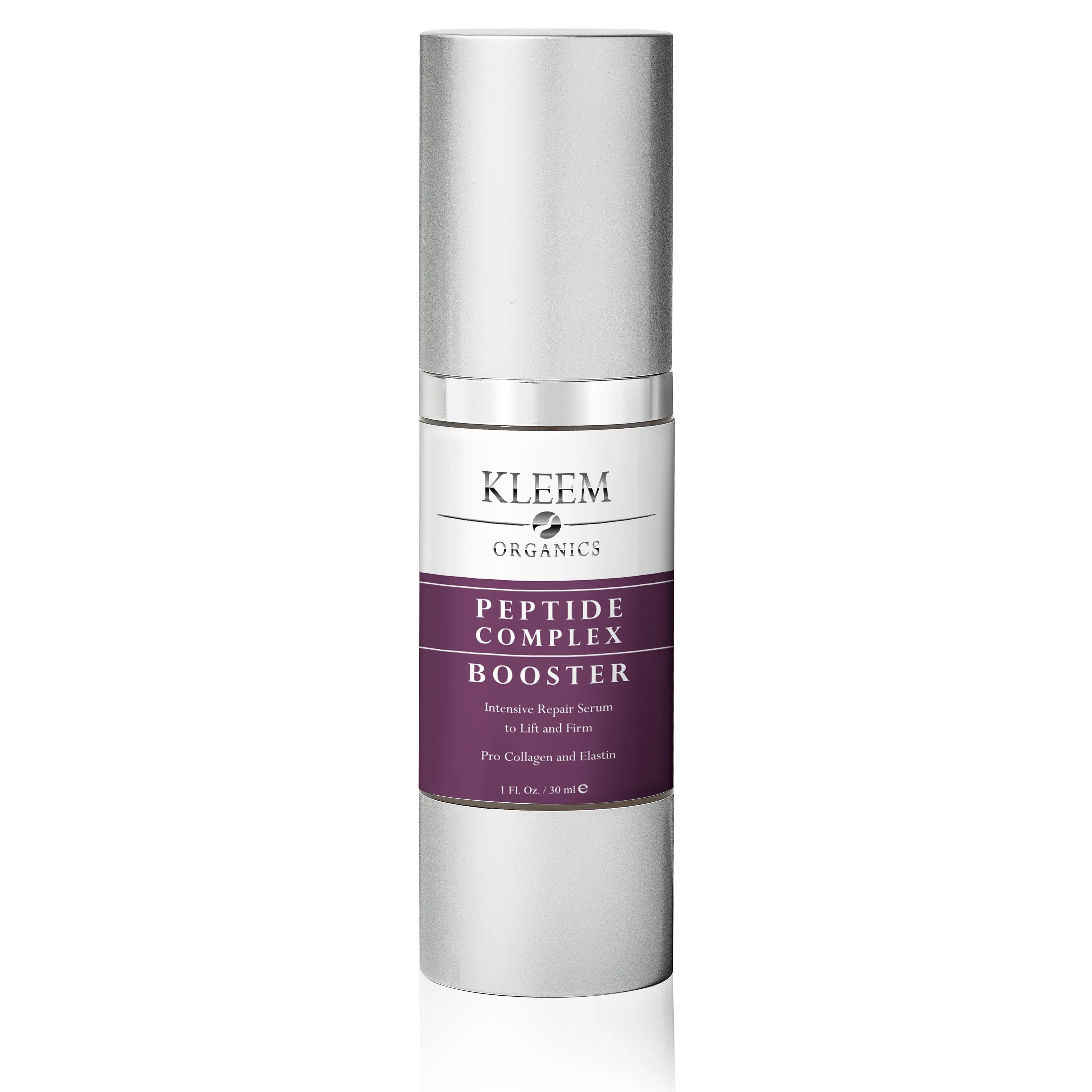 KLEEM ORGANICS | Peptide Complex Booster Serum - Firming, Plumping and Anti-Aging Repair with Peptides, Hyaluronic Acid and Centella Asiatica for Fine Lines & Wrinkles - 1 fl oz / 30 ml