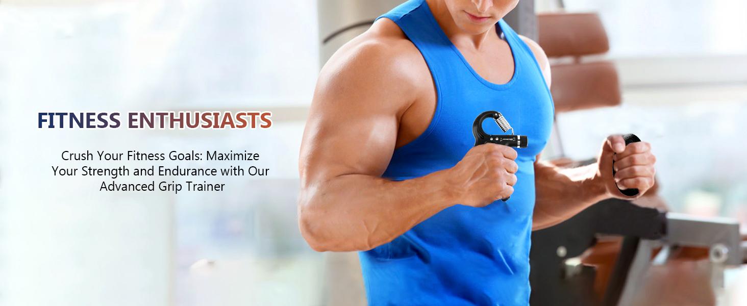 5 PCS Grip Strength Trainer Kit, Hand Gripper Strengthener, Forearm Strengthener, Finger Strengthener, Finger Exerciser, Stress Relief Ball, Forearm Workout Ring for Muscle Building and Injury Recover