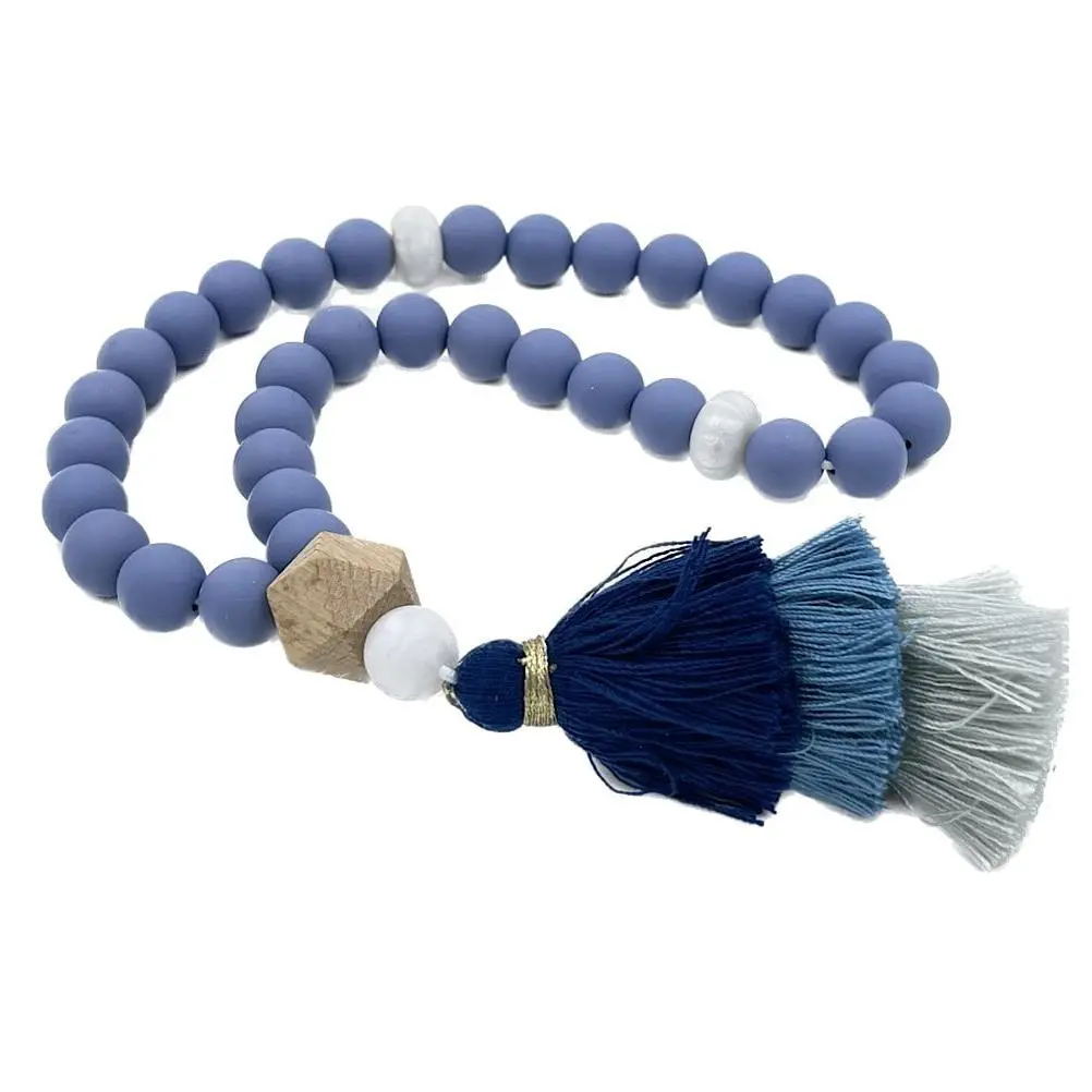 Children's Islamic Tesbih Silicone Prayer Beads - Large 33 Count - Blue