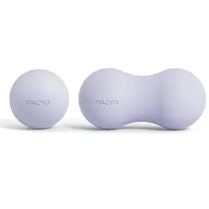 Peanut Massage Ball & Double Lacrosse Ball – Trigger Point Deep Tissue Massager, Back Muscle Foam Roller for Myofascial Release, Body Care Gym Accessories