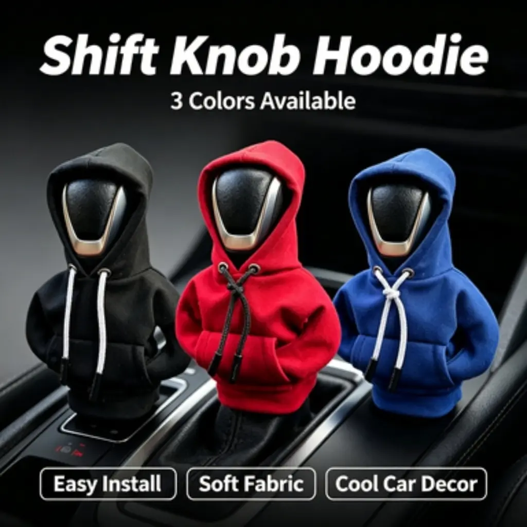 Car gear shift hoodie, funny mini hoodie car decoration, winter warm universal gear stick sleeve, car interior accessory gift, women’s gear stick sleeve.Cute car accessories for girls