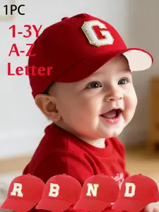 1PC Adjustable Baseball Cap for Kids Aged 1-3 Years, 26 Letters A-Z Available, Unisex Sun Hat for Daily Casual Wear