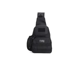 Outdoor Tactical Chest Sling Bag 3.6L Waterproof 900D Oxford Utility Pack- Black Color