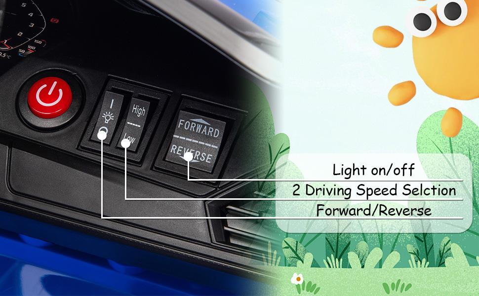 Kids Electric Ride-On Car, 12V Battery Powered with Parental Remote, 2 Speed Modes, Spring Shock Absorber, LED Wheels, Music/Bluetooth, White Toy Car for Boys Girls 3-8 Years Old