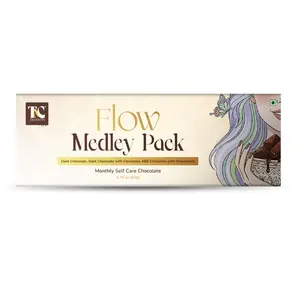 TAC Delights FLOW Chocolate for Women – Premium Chocolate Assortment -Dark Chocolate, Cinnamon Dark Chocolate & Strawberry Milk Chocolate- (1 box of 5 serving bars ) -1.76 oz- For Monthly Wellness & Emotional Balance