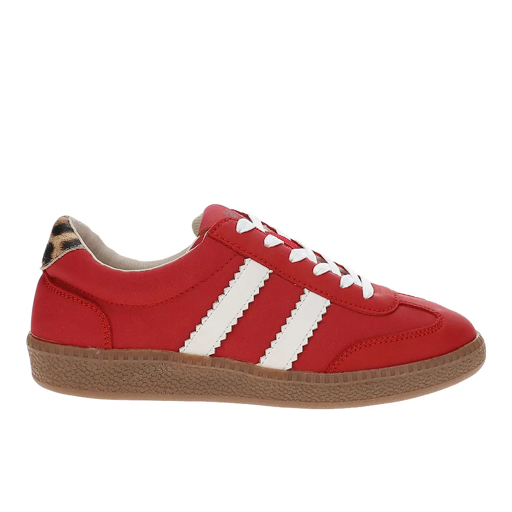 Corkys Womens Heads Up Lace Up Sneakers Shoes Casual - Red