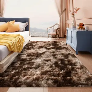 AAFKK Large Shag Rugs For Bed Room Rugs For Livingroom, Fluffy Carpets For Bedroom Tie-dye Brown Rug Halloween Decor Bedroom Decor Ultra Soft Plush Area Rug Non-Slip Bedroom Rug Living Room Rug, Decorative Room Accessories Room Decor Aesthetic
