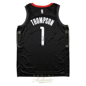Amen Thompson Autographed Houston Rockets Statement Edition Swingman Jersey Panini