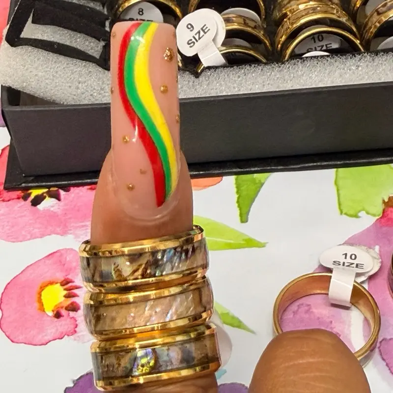 iridescent fashion ring 1ring  NO SET
