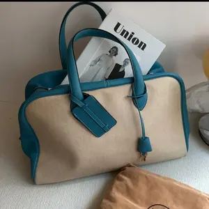 Pre-owned HERMÈS As Shown Tote Bags Hermes handbag Off white; Blue HO833