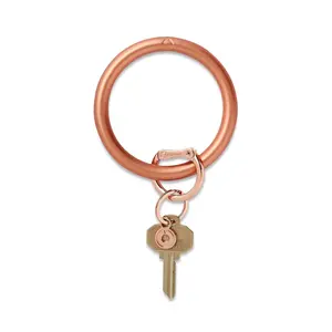 OVENTURE Silicone Big O® Key Ring - Solid Rose Gold, Sturdy Shape-Holding Design with Signature Locking Clasp for Everyday Convenience - Charm