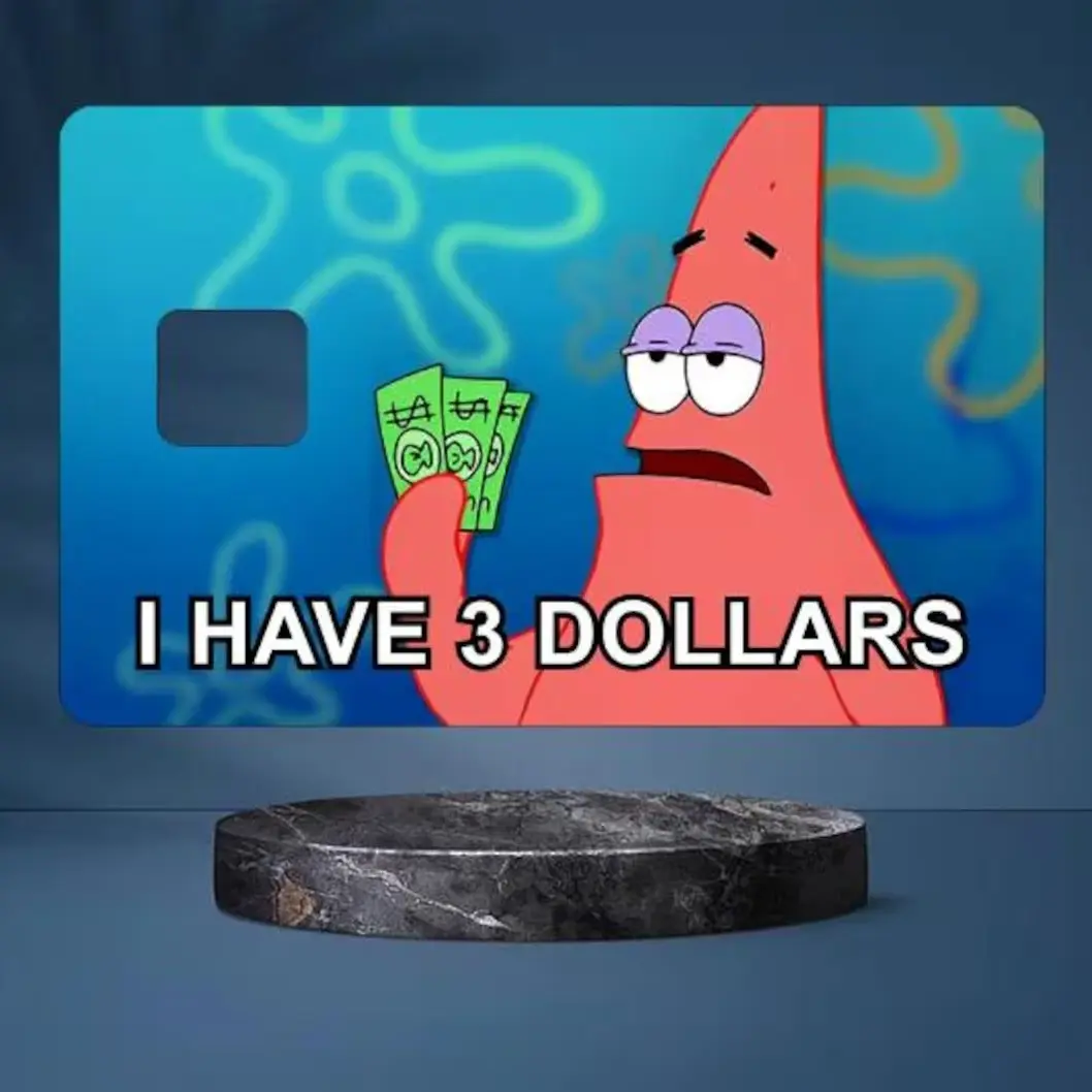 I Have 3 Dollars Credit Card Vinyl