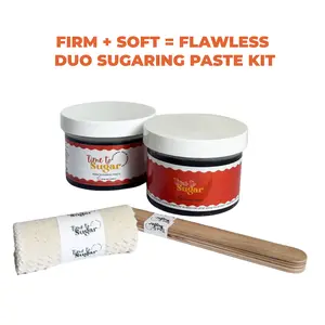 TTS Sugaring Kit Duo – Soft & Firm Pastes for Full Body Hair Removal | Natural Wax Alternative | Beginner-Friendly | Sensitive Skin Safe | No Heat | Eco-Friendly & Reusable Tools | Made in USA Gentle Gentle