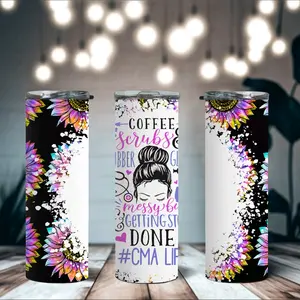 CMA Life Stainless steel tumbler with straw Drinkware Metal