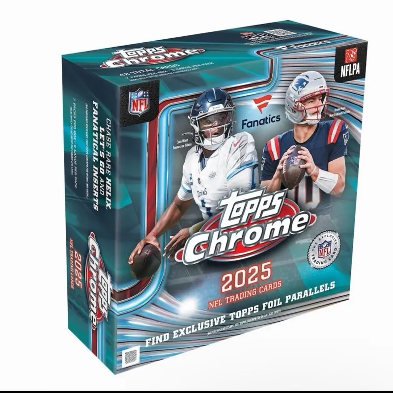 2025 Topps Chrome NFL Football Sealed FANATICS EXCLUSIVE Mega Box SHIPS FAST