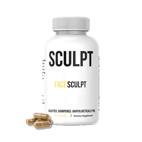 Face Sculpt - Daily Debloat Supplement with Collagen Type I & III Vitamin C Hyaluronic Acid for Skin Structure Elasticity Hydration and Energy Support