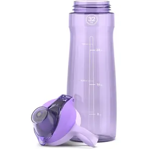 BPA Free 32oz Plastic Water Bottle with Chug Lid & Carry Handle Reusable Dishwasher Safe Portable Drinkware Cup Tumbler Mug