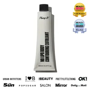 Plump It! No Lipo Body Contouring Exfoliant - Non-Invasive Alternative to Liposuction & Cellulite Removal for Belly, Thighs & Bum - Formulated with Pumice Stone and Cherry Blossom Organic Blend