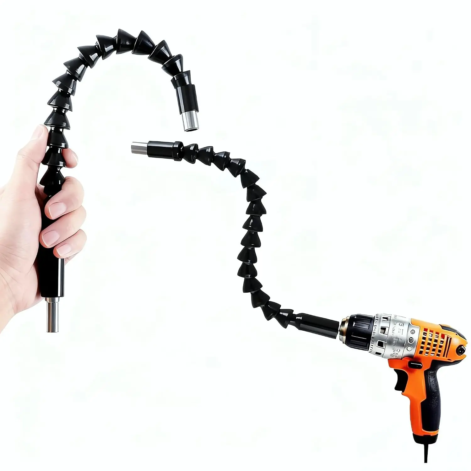 12-Inch Flexible Drill Bit Extension with Hex Handle Universal Flexible Shaft for Electric Drill and Screwdriver for Hard-to-Access Screws