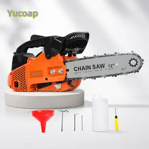 YUCOAP 25.4cc Gas Chainsaw, 2-Stroke Portable Chain Saw, Handheld High-Power Logging Saw, Home Gas Small Garden Saw