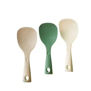 Non-stick silicone rice spoon, durable, heat-resistant and easy-to-clean kitchen tools, Silicone cooking spoon, vertical handle design, can be hung and stored without taking up space, very suitable for serving rice.